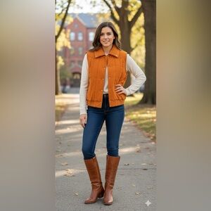 Panhandle Slim orange vintage vest size 10